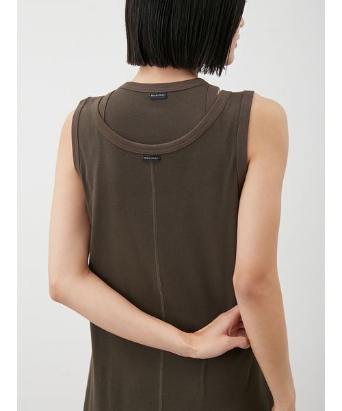 Mila Owen（ミラオーウェン）の「【セットアイテム】タンクレイヤードマキシカットソーワンピース（ワンピース・レディース・アイボリー/カーキ/ブラック・0/1）」の13枚目の写真