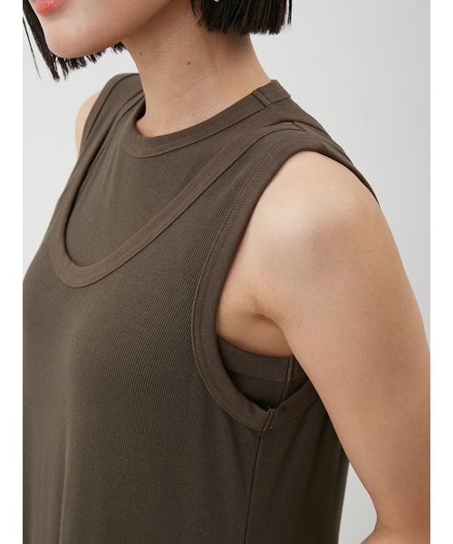Mila Owen（ミラオーウェン）の「【セットアイテム】タンクレイヤードマキシカットソーワンピース（ワンピース・レディース・アイボリー/カーキ/ブラック・0/1）」の14枚目の写真