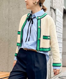 NOLLEY’S | 配色ニットジャケット(カーディガン/ボレロ)