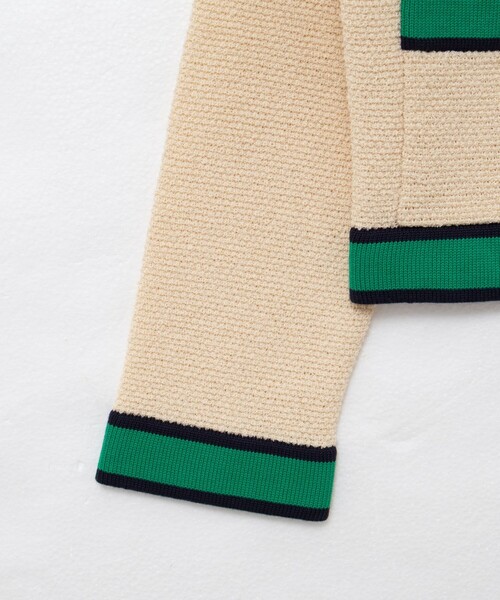 NOLLEY’S（ノーリーズ）の「配色ニットジャケット（カーディガン/ボレロ・レディース・ブラック/アイボリー/キャメル・38）」の21枚目の写真