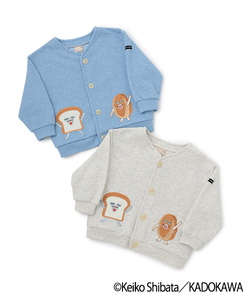 petit main(プティマイン)の「【パンどろぼう】カットカーディガン(カーディガン/ボレロ・キッズ・ホワイト系その他/サックスブルー・90cm/80cm/100cm/110cm/120cm/130cm)」の7枚目の写真