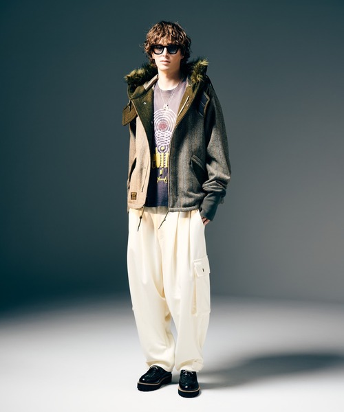 glamb(グラム) ストラクチャーパンツ Structure Tuck Cargo Pants / ストラクチャータックカーゴパンツ