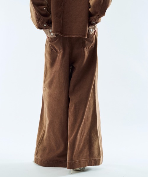 seyto（セイト）の「Gradation wide straight denim pants / グラデーションワイドストレートデニムパンツ（デニムパンツ・メンズ・ブラウン/ブラック・1/3/2）」の22枚目の写真