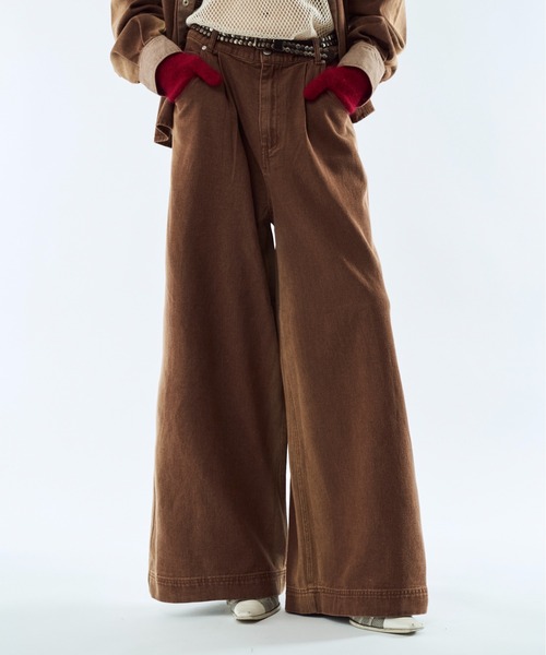 seyto（セイト）の「Gradation wide straight denim pants / グラデーションワイドストレートデニムパンツ（デニムパンツ・メンズ・ブラウン/ブラック・1/3/2）」の20枚目の写真