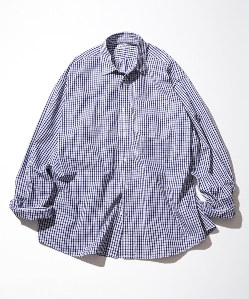 CAHLUMN/カウラム Magazine Pocket Broad Shirt(Gingham)/マガジン