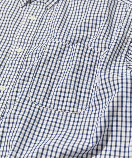 CAHLUMN(カウラム)の「CAHLUMN/カウラム Magazine Pocket Broad Shirt(Gingham)/マガジンポケット ブロードシャツ ギンガムチェック(シャツ/ブラウス・メンズ・ネイビー/ブルー・XX-LARGE/MEDIUM/LARGE/X-LARGE)」の10枚目の写真