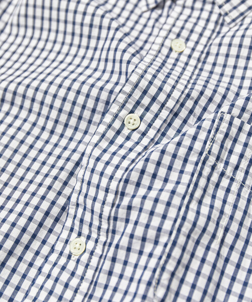 CAHLUMN(カウラム)の「CAHLUMN/カウラム Magazine Pocket Broad Shirt(Gingham)/マガジンポケット ブロードシャツ ギンガムチェック(シャツ/ブラウス・メンズ・ネイビー/ブルー・XX-LARGE/MEDIUM/LARGE/X-LARGE)」の9枚目の写真