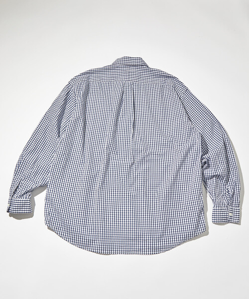 CAHLUMN(カウラム)の「CAHLUMN/カウラム Magazine Pocket Broad Shirt(Gingham)/マガジンポケット ブロードシャツ ギンガムチェック(シャツ/ブラウス・メンズ・ネイビー/ブルー・XX-LARGE/MEDIUM/LARGE/X-LARGE)」の6枚目の写真