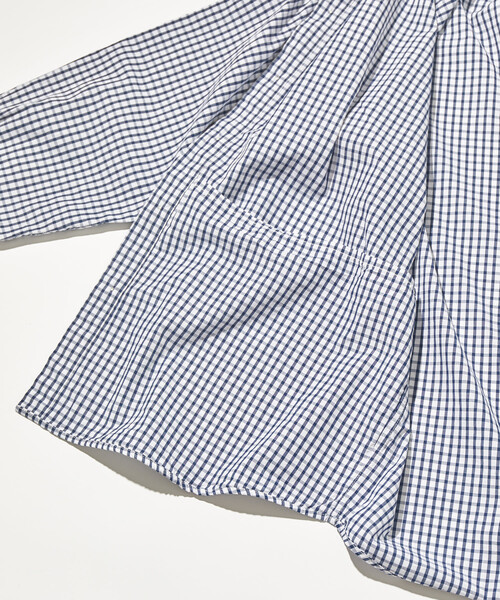 CAHLUMN(カウラム)の「CAHLUMN/カウラム Magazine Pocket Broad Shirt(Gingham)/マガジンポケット ブロードシャツ ギンガムチェック(シャツ/ブラウス・メンズ・ネイビー/ブルー・XX-LARGE/MEDIUM/LARGE/X-LARGE)」の4枚目の写真