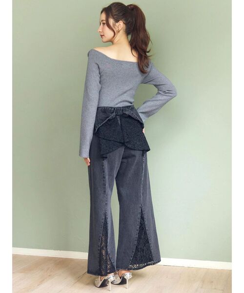 BACK RIBBON DENIM PT/バックリボンデニムパンツ（デニムパンツ