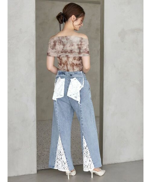 BACK RIBBON DENIM PT/バックリボンデニムパンツ（デニムパンツ