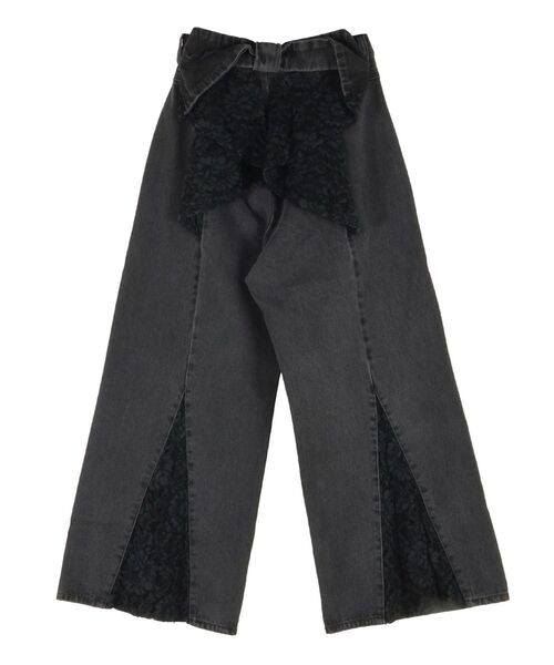 CALNAMUR(カルナムール)の「バックリボンデニムパンツ(デニムパンツ・レディース・ブラック/ライトブルー・SMALL/MEDIUM)」の5枚目の写真