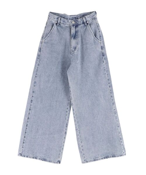CALNAMUR(カルナムール)の「バックリボンデニムパンツ(デニムパンツ・レディース・ブラック/ライトブルー・SMALL/MEDIUM)」の6枚目の写真