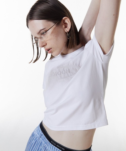JOSE MOON(ジョゼムーン)の「WASHED MINI T SHIRT/ウォッシュミニティシャツ(Tシャツ/カットソー・レディース・ホワイト/グレー/カーキ・FREE)」の22枚目の写真