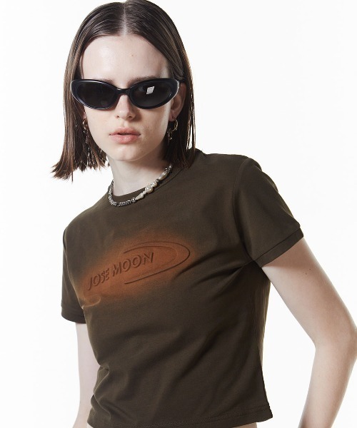 JOSE MOON(ジョゼムーン)の「WASHED MINI T SHIRT/ウォッシュミニティシャツ(Tシャツ/カットソー・レディース・ホワイト/グレー/カーキ・FREE)」の5枚目の写真
