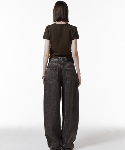 JOSE MOON(ジョゼムーン)の「WASHED MINI T SHIRT/ウォッシュミニティシャツ(Tシャツ/カットソー・レディース・ホワイト/グレー/カーキ・FREE)」の10枚目の写真
