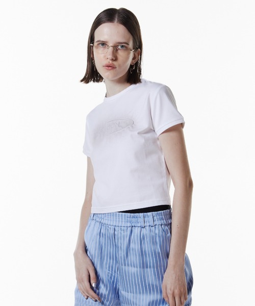 JOSE MOON(ジョゼムーン)の「WASHED MINI T SHIRT/ウォッシュミニティシャツ(Tシャツ/カットソー・レディース・ホワイト/グレー/カーキ・FREE)」の19枚目の写真