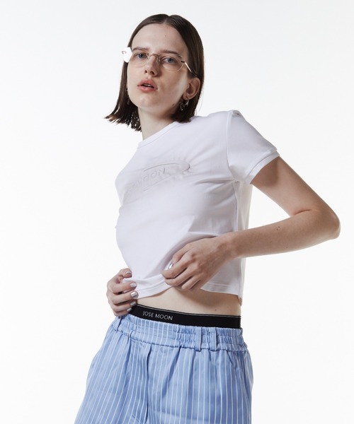 JOSE MOON(ジョゼムーン)の「WASHED MINI T SHIRT/ウォッシュミニティシャツ(Tシャツ/カットソー・レディース・ホワイト/グレー/カーキ・FREE)」の20枚目の写真