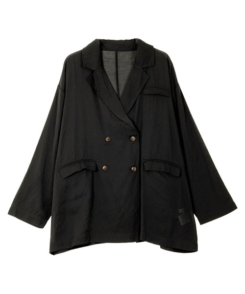 KOBE LETTUCE(コウベレタス)の「シアーロングジャケット(テーラードジャケット・レディース・ブラック/ブラウン/アイボリー系・M)」の7枚目の写真