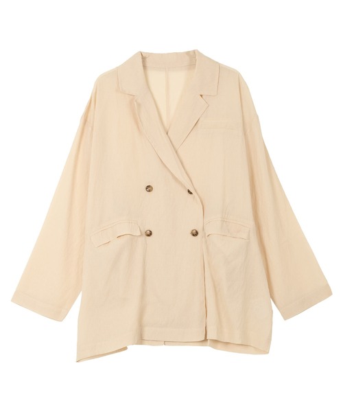 KOBE LETTUCE(コウベレタス)の「シアーロングジャケット(テーラードジャケット・レディース・ブラック/ブラウン/アイボリー系・M)」の9枚目の写真