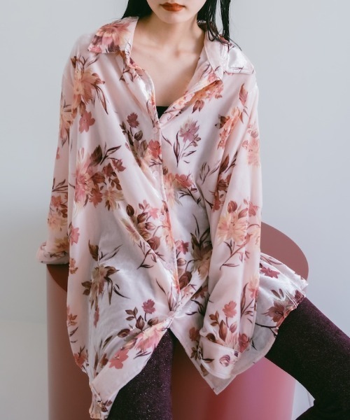 トップス Velvet Over Shirt Velvet Over Shirt｜ベロアオーバーサイズシャツ – MARTE