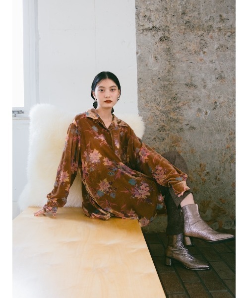 sahara（サハラ）の「Velvet Over Shirt/ベルベットオーバーシャツ