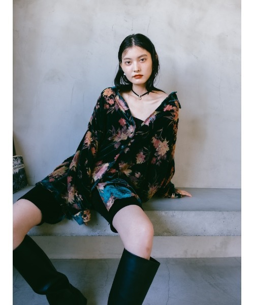 Velvet Over Shirt/ベルベットオーバーシャツ（シャツ/ブラウス
