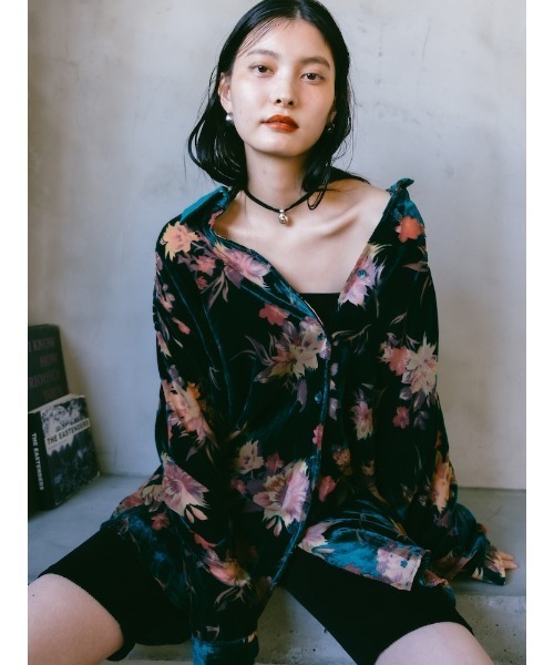 sahara（サハラ）の「Velvet Over Shirt/ベルベットオーバーシャツ