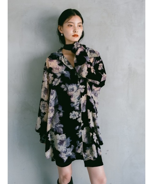 sahara（サハラ）の「Velvet Over Shirt/ベルベットオーバーシャツ
