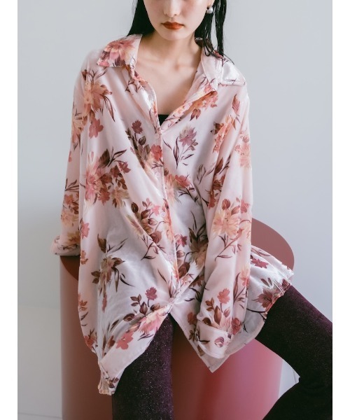 トップス Velvet Over Shirt Velvet Over Shirt｜ベロアオーバーサイズシャツ – MARTE