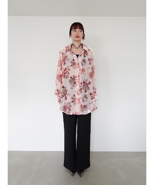 トップス MARTE sahara Velvet Over Shirt blue MARTE sahara Velvet Over Shirt blue Velvet Over Shirt Color