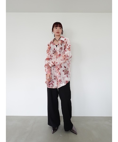 トップス Velvet Over Shirt Velvet Over Shirt/ベルベットオーバーシャツ（シャツ/ブラウス