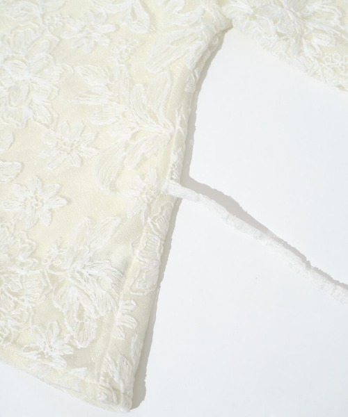 flower（フラワー）の「ボタニカルフレアトップ（シャツ/ブラウス・レディース・ベビーピンク/アイボリー・FREE）」の21枚目の写真