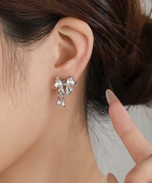 Lace Ladies(レースレディース)の「メタル パール コンビ モチーフ ピアス(ピアス(両耳用)・レディース・B/C/D/E/A・FREE)」の1枚目の写真