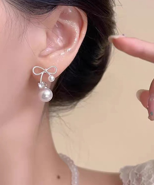 Lace Ladies(レースレディース)の「メタル パール コンビ モチーフ ピアス(ピアス(両耳用)・レディース・B/C/D/E/A・FREE)」の5枚目の写真