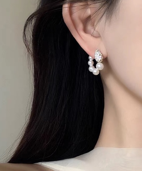 Lace Ladies(レースレディース)の「メタル パール コンビ モチーフ ピアス(ピアス(両耳用)・レディース・B/C/D/E/A・FREE)」の13枚目の写真