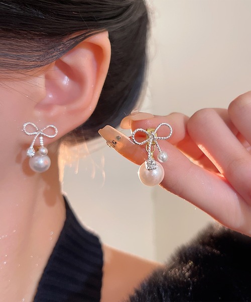 Lace Ladies(レースレディース)の「メタル パール コンビ モチーフ ピアス(ピアス(両耳用)・レディース・B/C/D/E/A・FREE)」の16枚目の写真