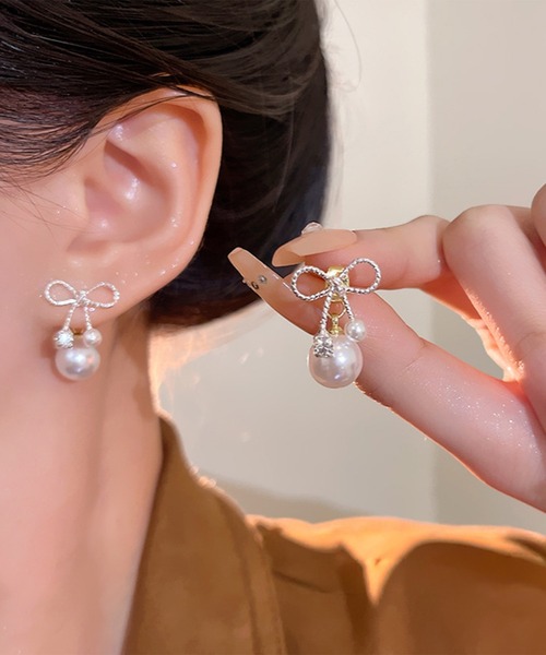 Lace Ladies(レースレディース)の「メタル パール コンビ モチーフ ピアス(ピアス(両耳用)・レディース・B/C/D/E/A・FREE)」の17枚目の写真