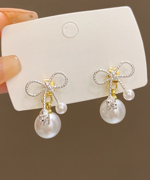 Lace Ladies(レースレディース)の「メタル パール コンビ モチーフ ピアス(ピアス(両耳用)・レディース・B/C/D/E/A・FREE)」の6枚目の写真
