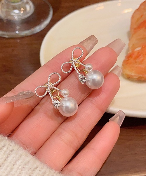 Lace Ladies(レースレディース)の「メタル パール コンビ モチーフ ピアス(ピアス(両耳用)・レディース・B/C/D/E/A・FREE)」の7枚目の写真