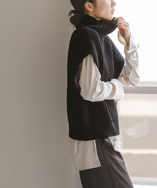 Noble（ノーブル）の「《追加》3G片畦ハイネックベスト（ベスト）」 - WEAR