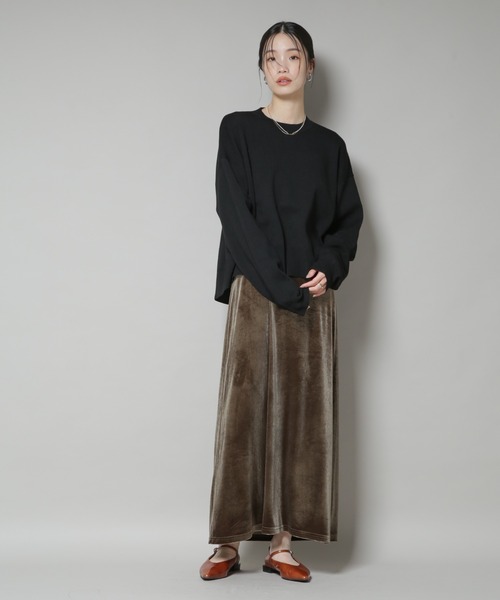 NANO universe（ナノユニバース）の「毛玉抑制ニットプルオーバー(セットアップ可)（ニット/セーター・レディース・ブラック/ベージュ/グレー・FREE）」の7枚目の写真