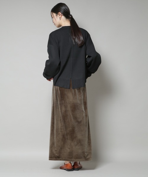 NANO universe（ナノユニバース）の「毛玉抑制ニットプルオーバー(セットアップ可)（ニット/セーター・レディース・ブラック/ベージュ/グレー・FREE）」の8枚目の写真