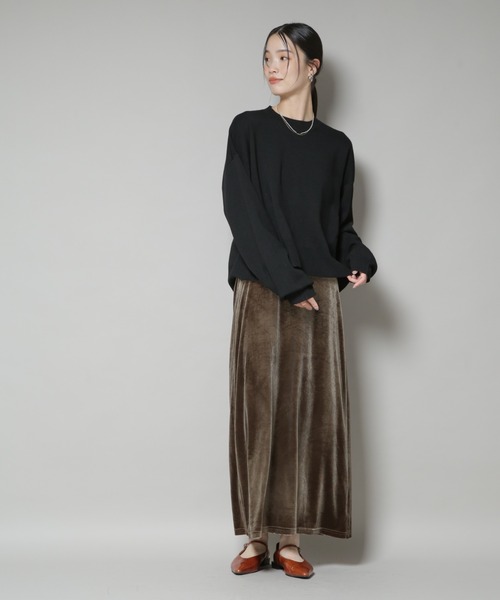 NANO universe（ナノユニバース）の「毛玉抑制ニットプルオーバー(セットアップ可)（ニット/セーター・レディース・ブラック/ベージュ/グレー・FREE）」の10枚目の写真