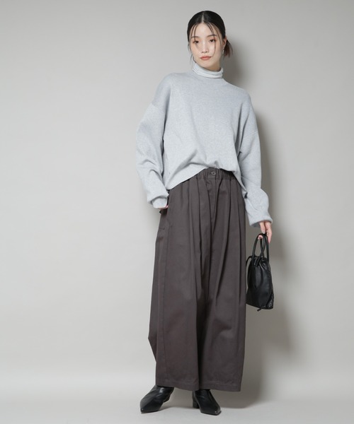 NANO universe（ナノユニバース）の「毛玉抑制ニットプルオーバー(セットアップ可)（ニット/セーター・レディース・ブラック/ベージュ/グレー・FREE）」の15枚目の写真