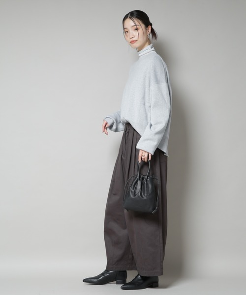 NANO universe（ナノユニバース）の「毛玉抑制ニットプルオーバー(セットアップ可)（ニット/セーター・レディース・ブラック/ベージュ/グレー・FREE）」の16枚目の写真