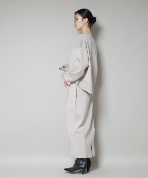 NANO universe（ナノユニバース）の「毛玉抑制ニットプルオーバー(セットアップ可)（ニット/セーター・レディース・ブラック/ベージュ/グレー・FREE）」の22枚目の写真