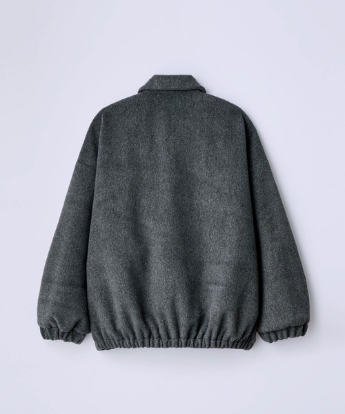 SLICK（スリック）の「【SLICK/スリック】Shaggy Melton Zip Up Blouson/シャギーメルトンジップアップショートブルゾン（ブルゾン・メンズ・チャコールグレー/ブラック・1/2/3）」の4枚目の写真