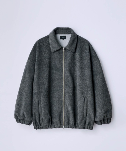 SLICK/スリック】Shaggy Melton Zip Up Blouson/シャギーメルトン