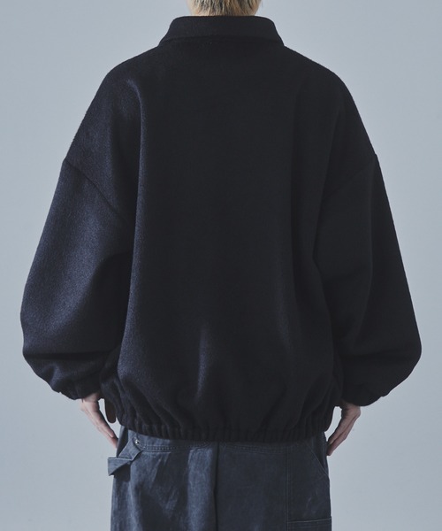 SLICK/スリック】Shaggy Melton Zip Up Blouson/シャギーメルトン